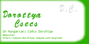 dorottya csecs business card